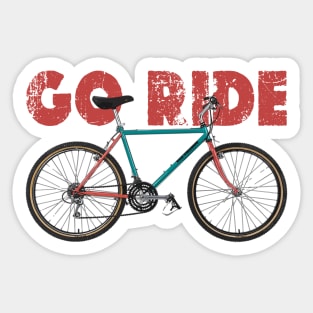 Retro mountain bike - GO RIDE Sticker